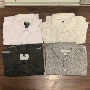 Bundle of 4 men’s short & long sleeve shirts